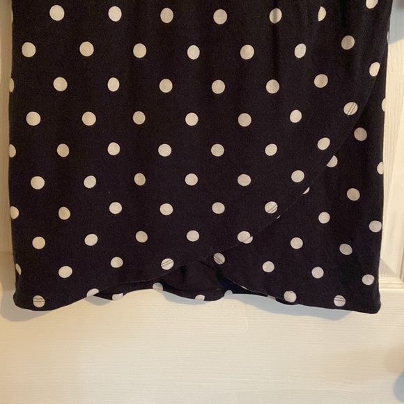 Dark Navy Faux Wrap Dress. - Picture 4 of 7